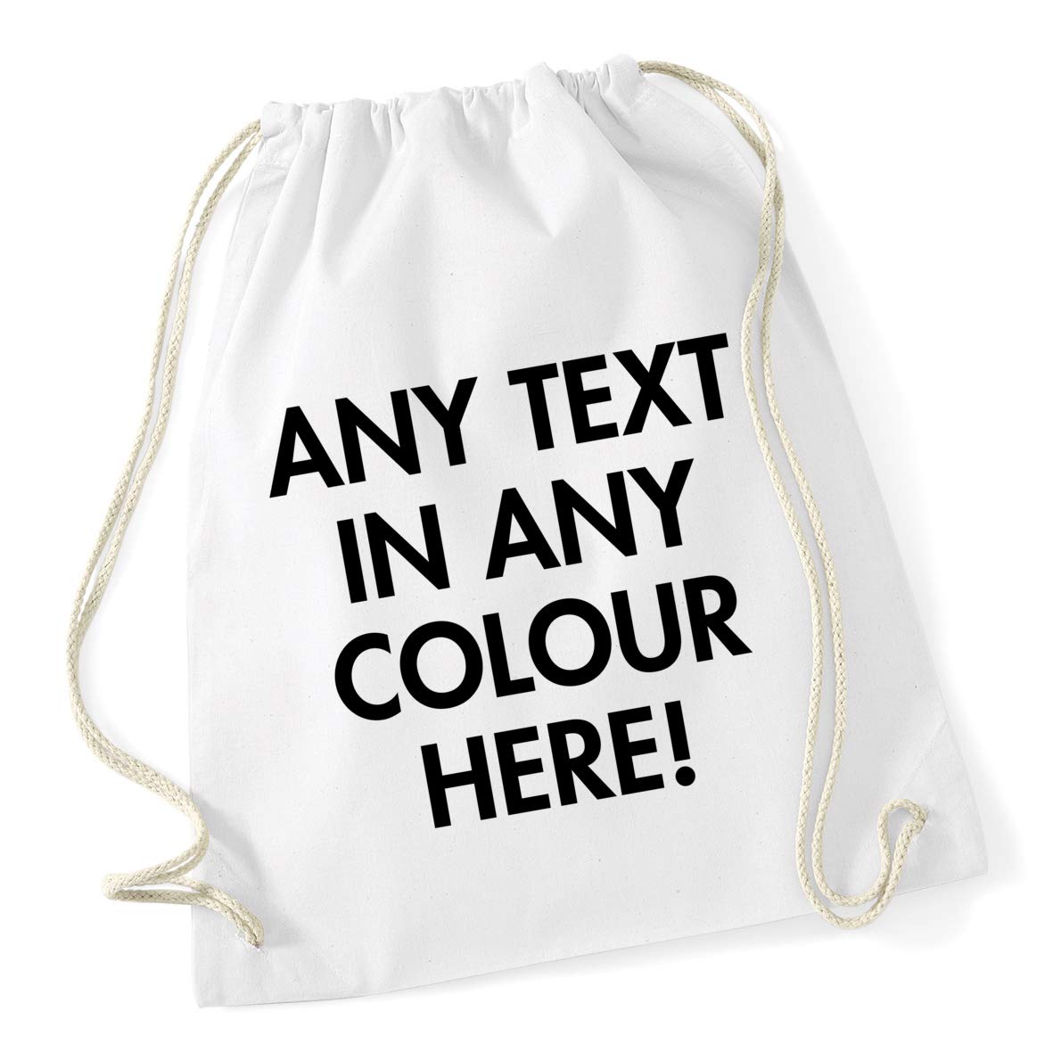Hippowarehouse Personalised Drawstring Bag PE Gym Kit School P.E Kids Sport 37cm x 46cm, 12 litres