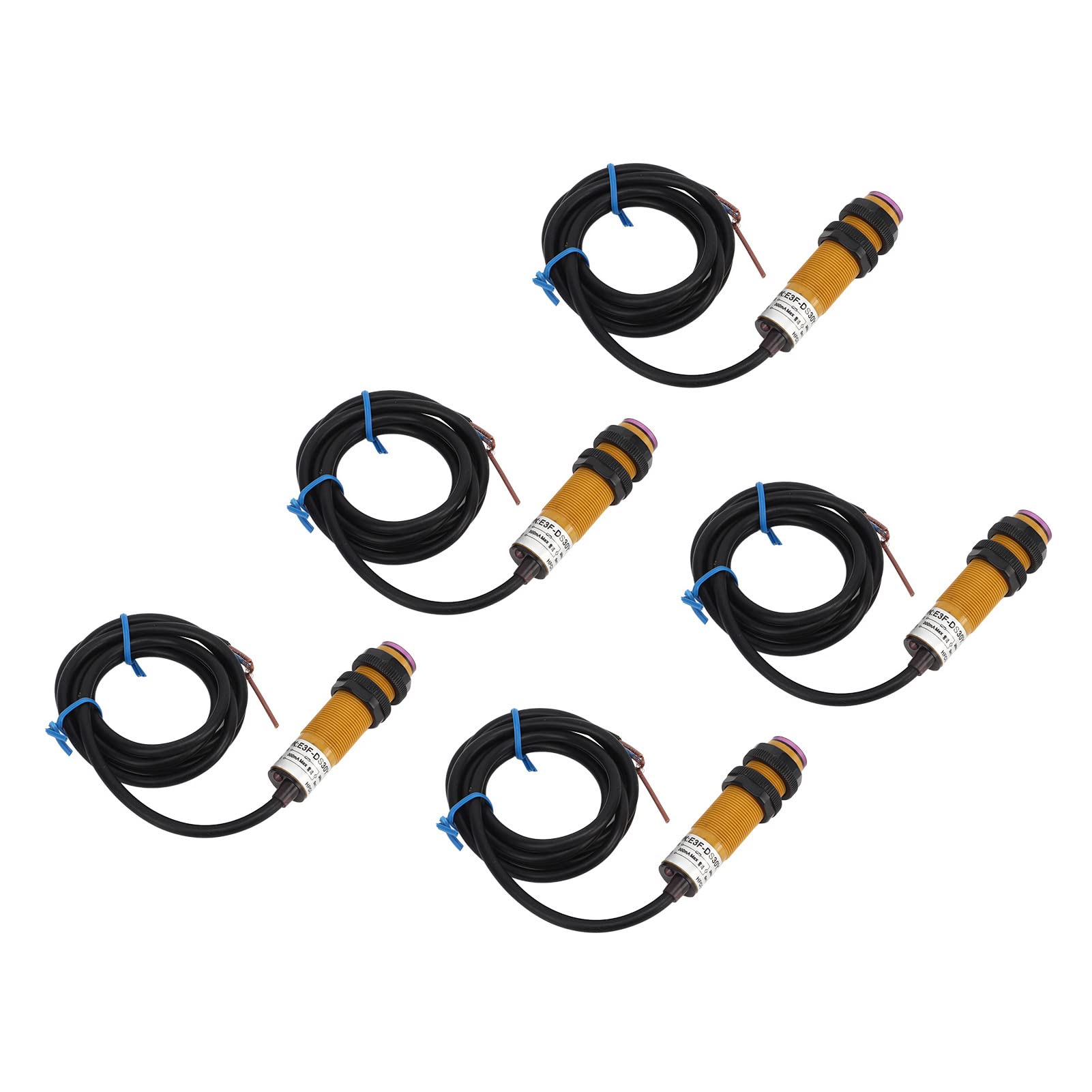 Duokon Sensor Fotoeléctrico, Módulo de Sensor de Evitación de Obstáculos por Infrarrojos ABS AC90-250V 300mA 10-30cm IP54 Normalmente Cerrado para Líneas de Montaje de Robots Conteo Automático