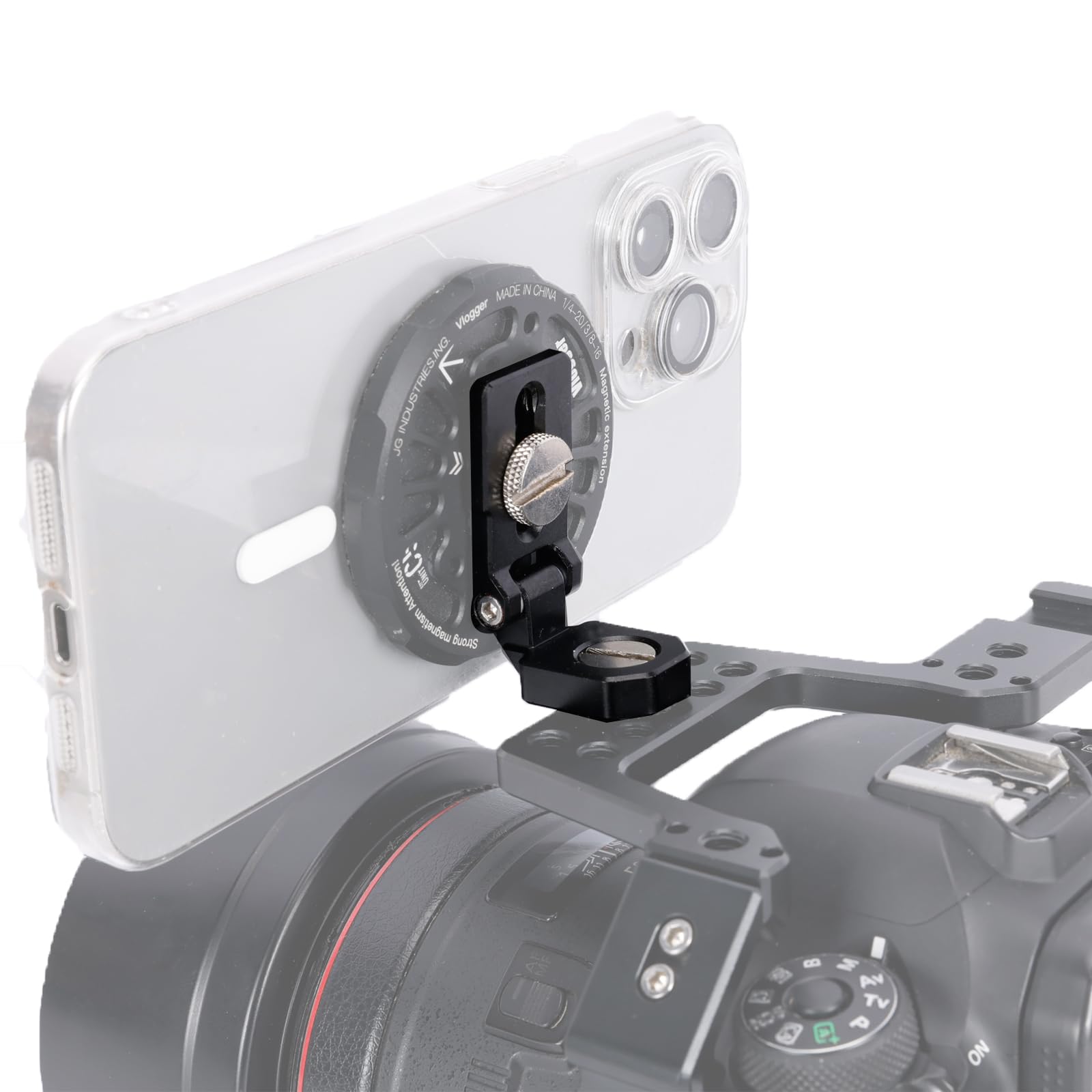 NICEYRIG Mini składany adapter do montażu uchylnego 180° z bolcami ustalającymi Ar-ri do monitora/akumulatora/transmisji bezprzewodowej ze śrubami ustalającymi 3/8-16 Ar-ri (nośność: 0,5 kg)