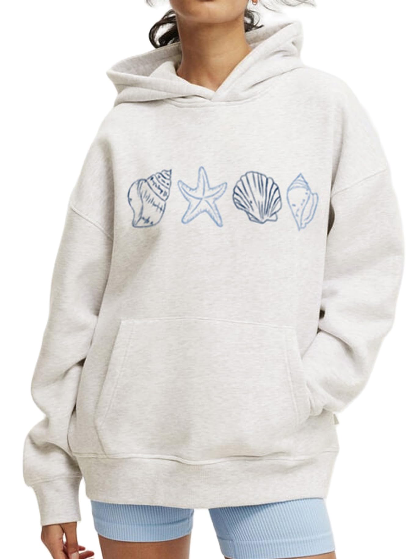 Bonitas sudaderas con capucha para niñas adolescentes y mujeres, sudadera  extragrande con estampado floral del Y2K, manga larga, ropa preppy