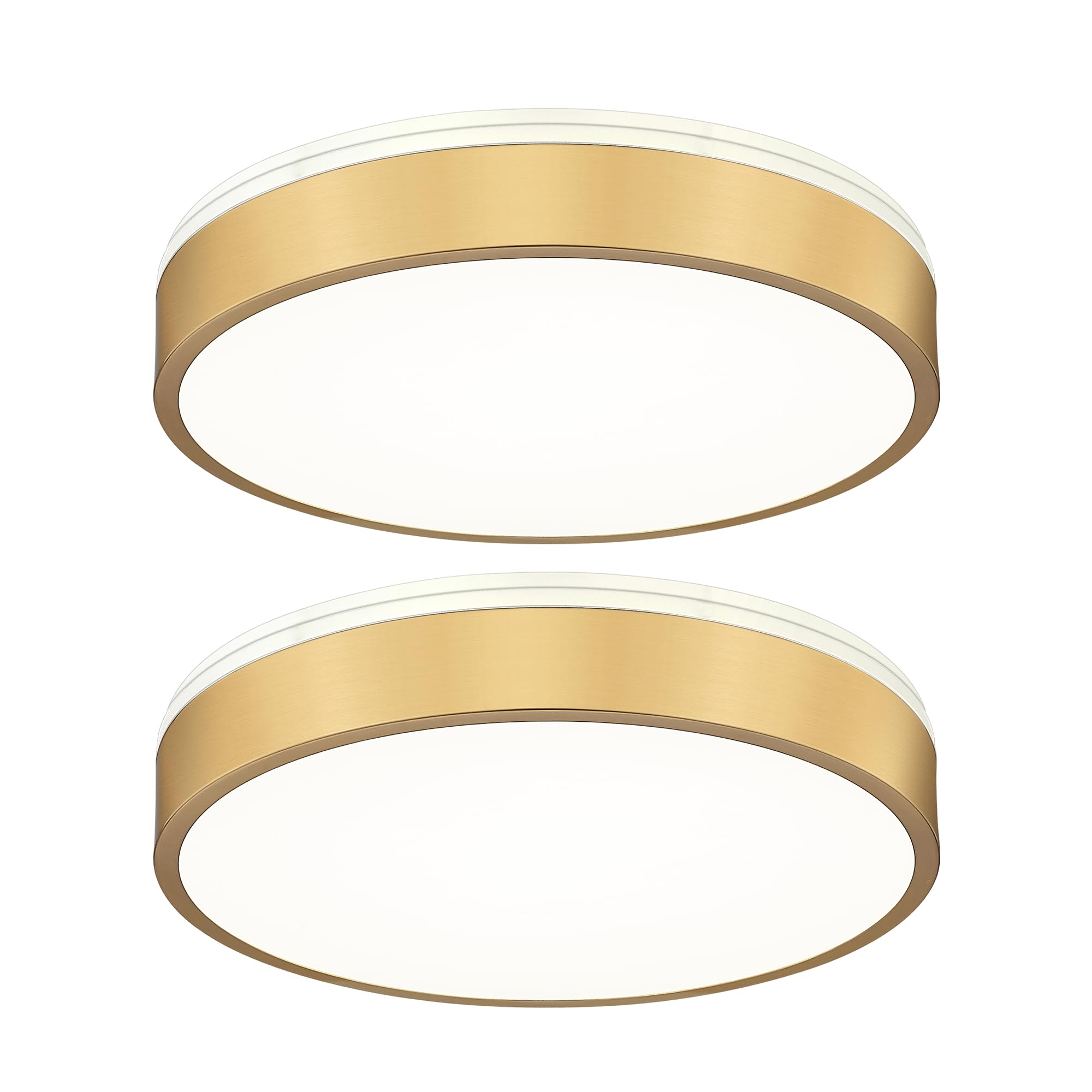 Photo 1 of Ken & Ricky 12" Flush Mount Ceiling Light, Brushed Gold, 2 Pack