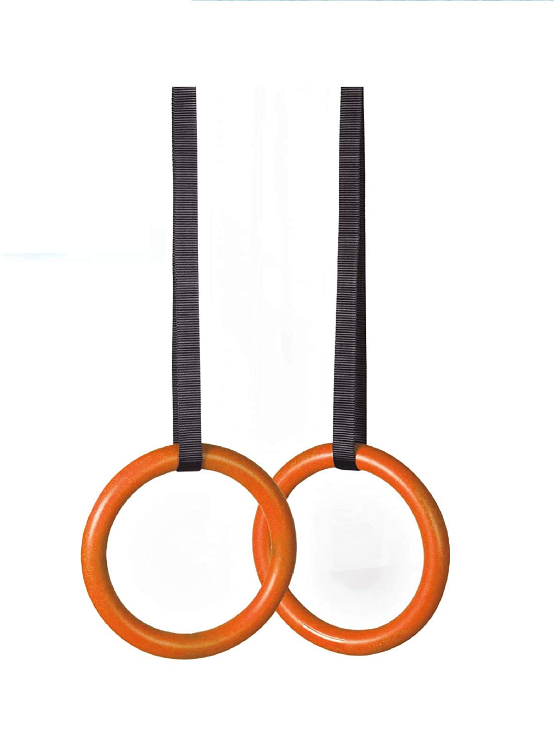 Inventory Sports Best Gymnastics Rings/Roman Ring with Straps & Buckles |Calisthenic Rings for Cross Fitness Functional Training & Home Gym Workouts, Strength Training, Pull Ups and Dips (Orange) (B08S73FHH1) Amazon Price History, Amazon Price Tracker