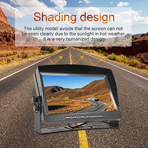 Image of 9 Inch DVR Car Monitor Dual Backup Camera Kit HD 1080P Night Vision IP69 Waterproof Rear View Cam 2 Split Screen Back Up Camera Kit for Car /Truck /Trailer /RV /Pickup 12-35V with 32G SD Card
