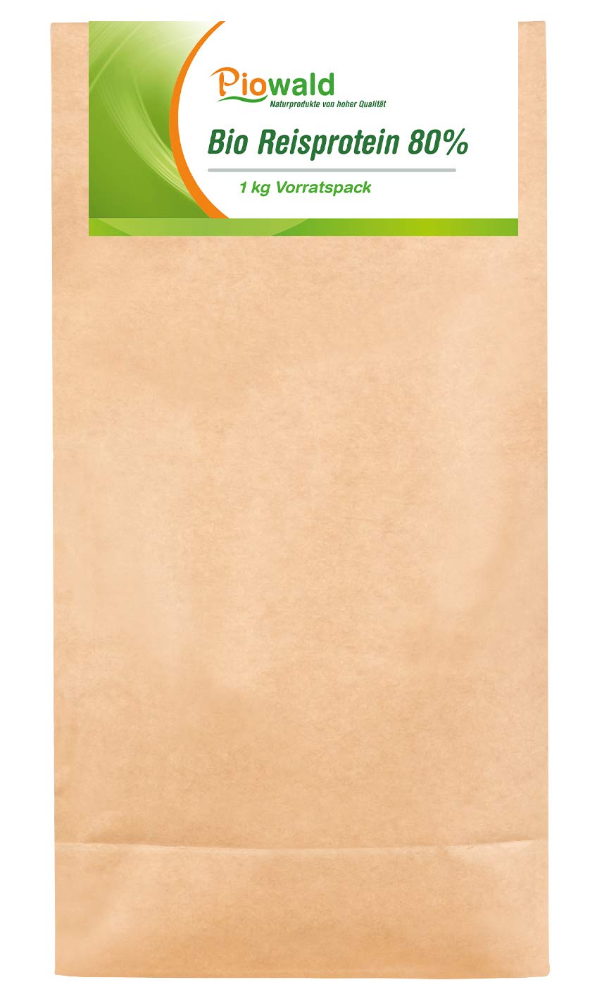 Piowald BIO Reisprotein - 1 kg Vorratspackung | Pflanzliches Eiweißpulver, Vegan und Glutenfrei