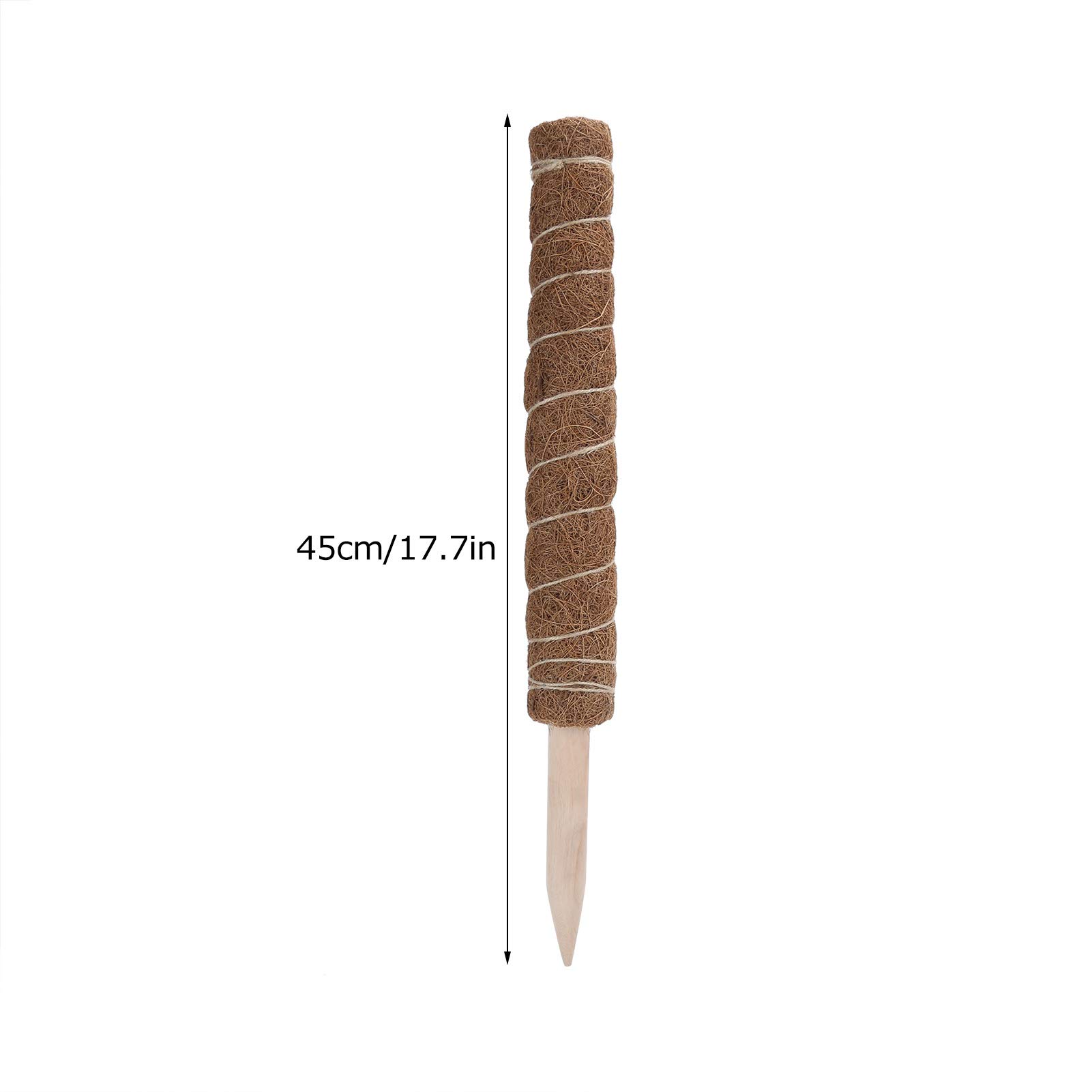 Lot de 4 poteaux en Mousse pour Monstera pour Soutenir Les Plantes à Pousser vers Le Haut – 45 cm de Totem en Fibre de Coco Support d'escalade pour Plantes d'intérieur