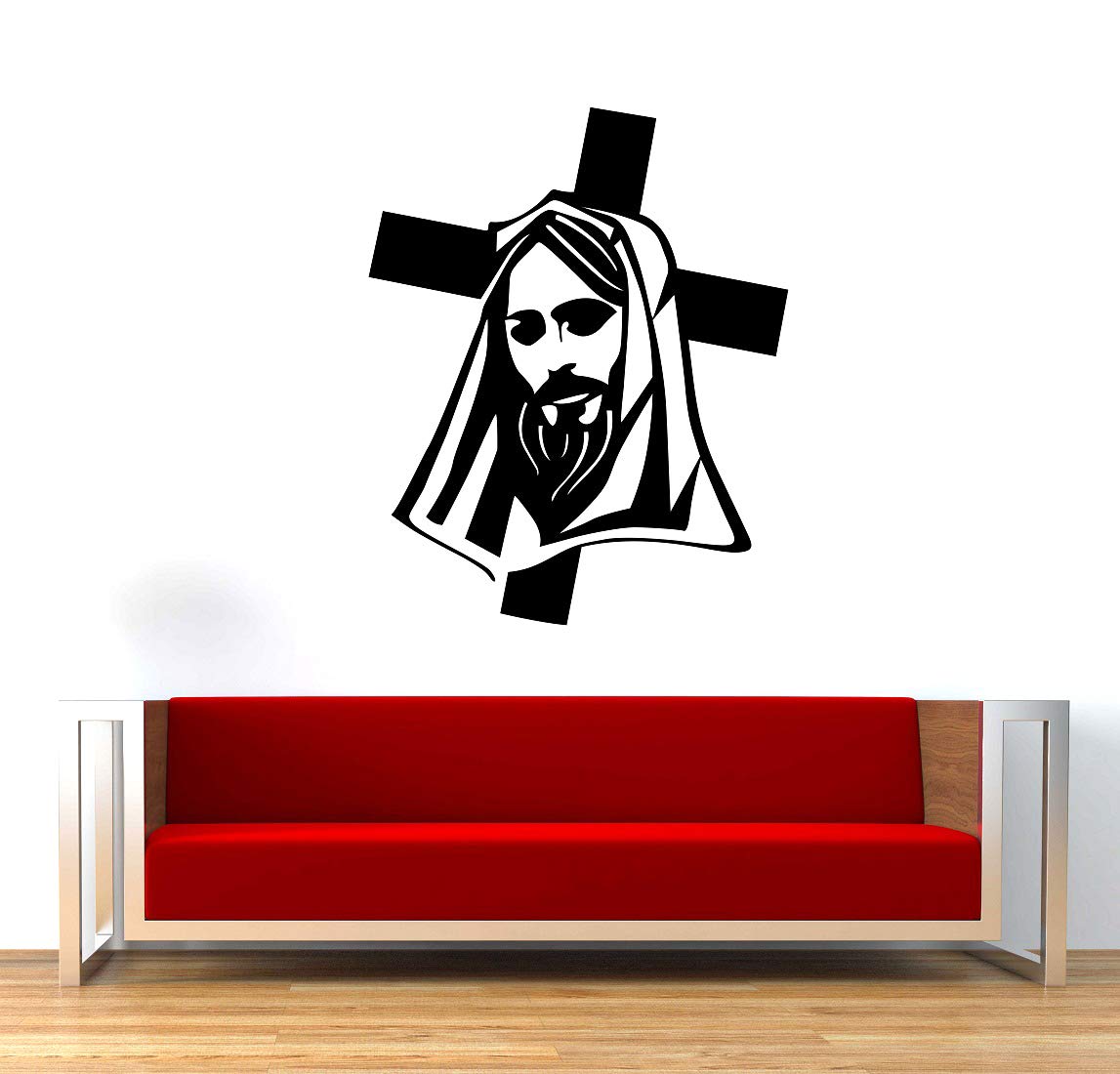 Fuzzy Jesus Wall Sticker(Vinyl 50 cm X 45 cm) Amazon.in Home & Kitchen