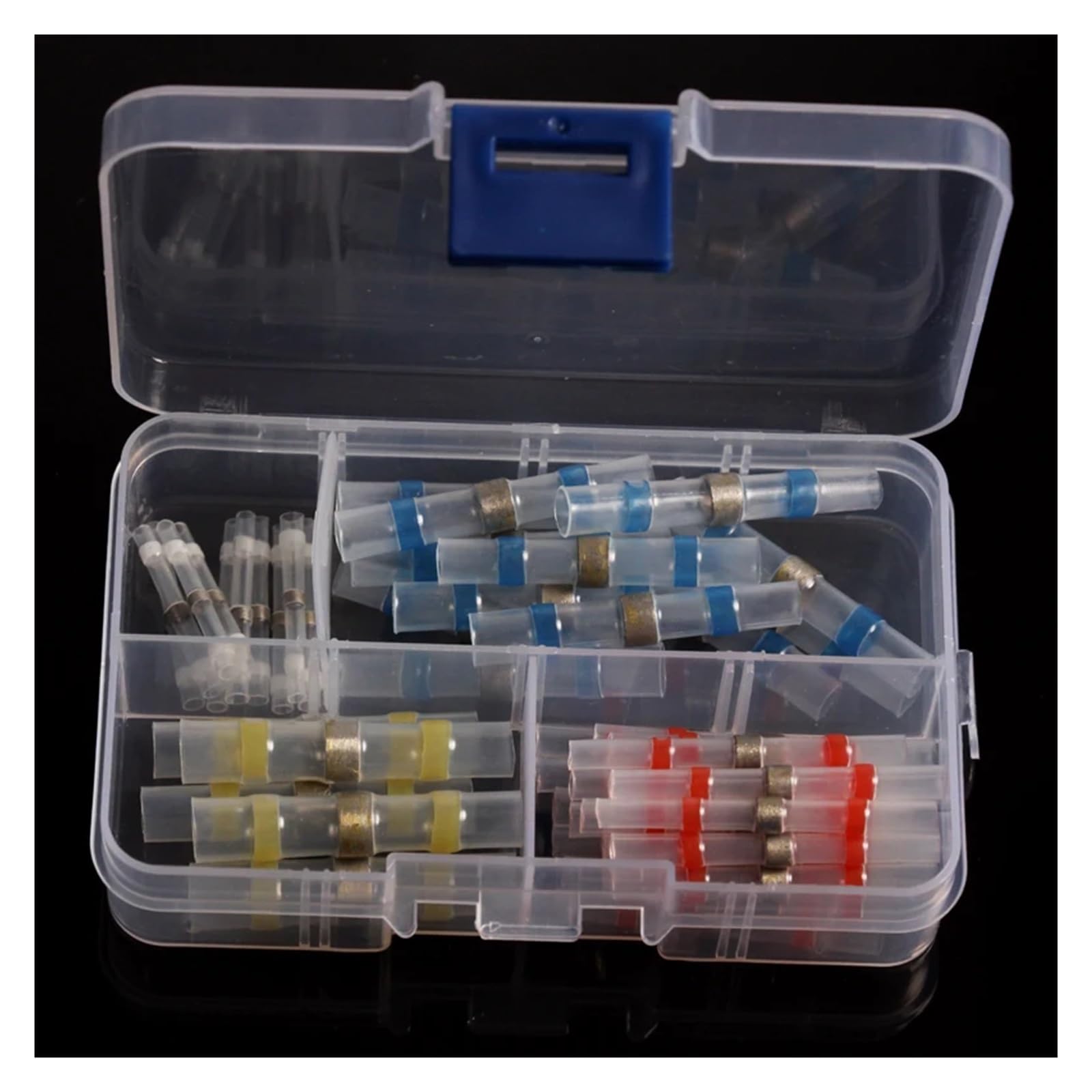 ZDVHOMCB 50Pcs Mixed Butt Heat Shrink Seal Crimp Terminals Splice Wire Connectors 26-10 AWG