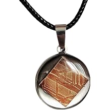 Muonionalusta natural meteorite pendant Titanium alloy mosaic meteorite materials Meteorite specimen Pendant Collection - QD225