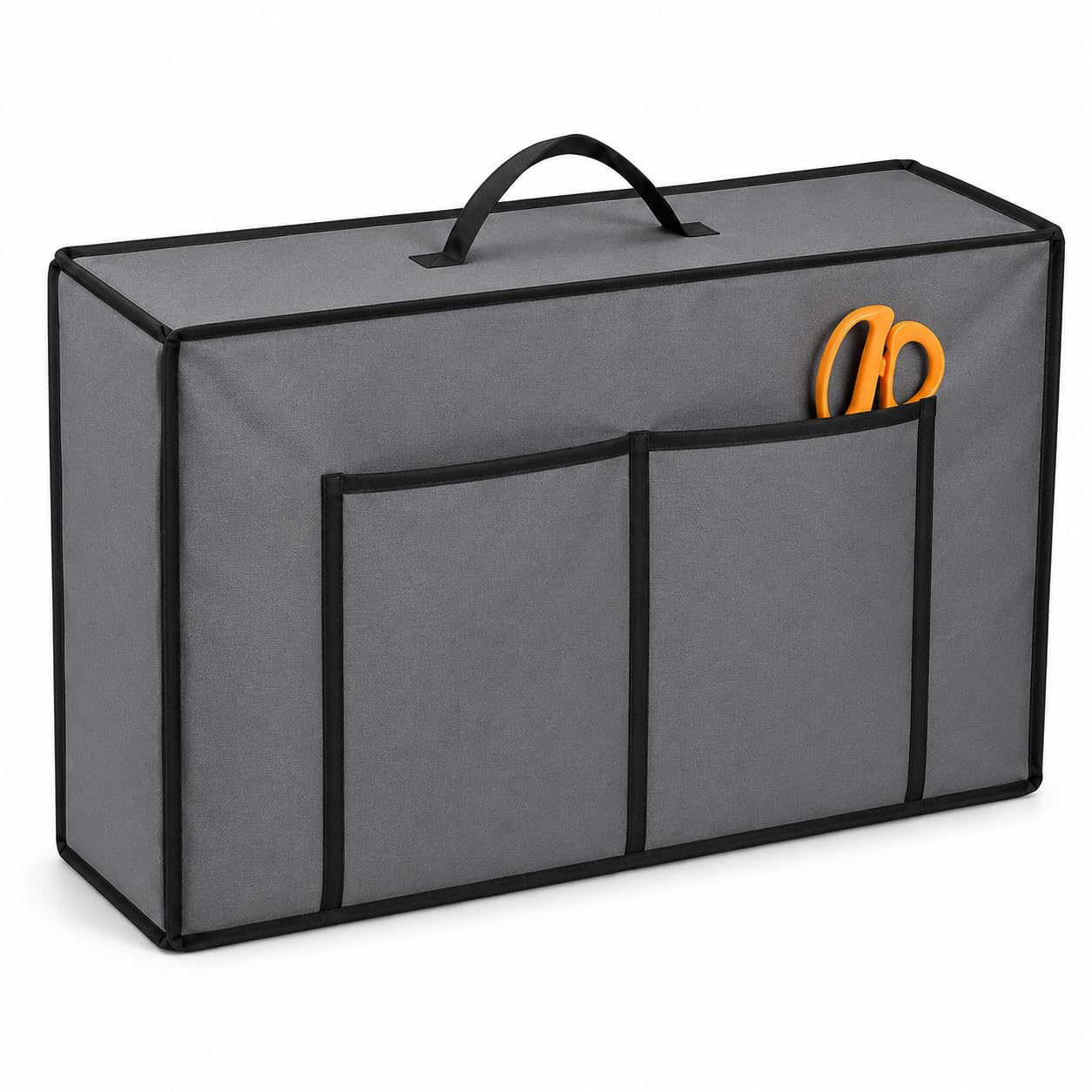 HomeStore-YEP Sewing Machine Cover with Storage Pocket | Dustproof & Scratch Resistant Silai Machine Cover | Durable Protective Cover for Standard Sewing Machines | Grey-picture-29