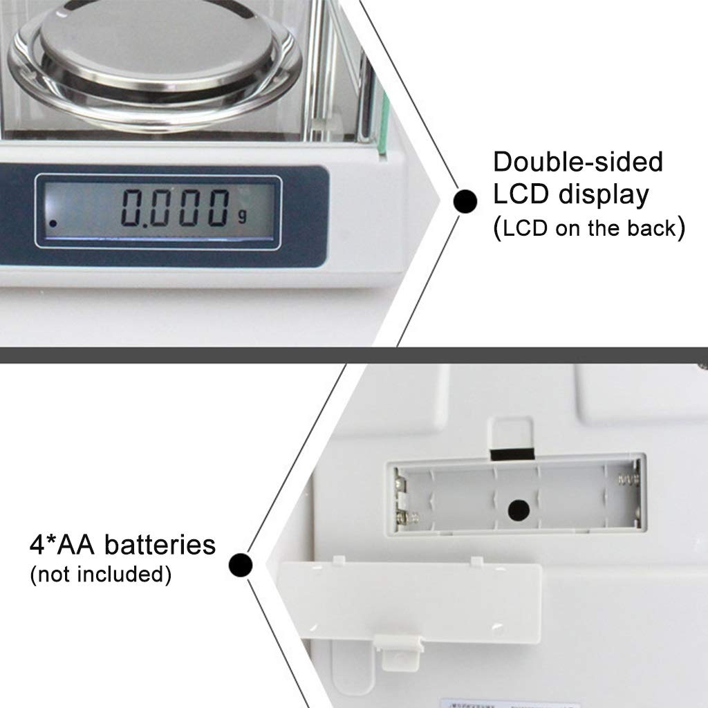Bilancia Scientifica in Grammi Bilancia Analitica di Precisione Digitale da Laboratorio Bilancia Elettronica di Alta qualità per Gioielli Cucina Laboratorio Bilance per Co,1200g/0.01g