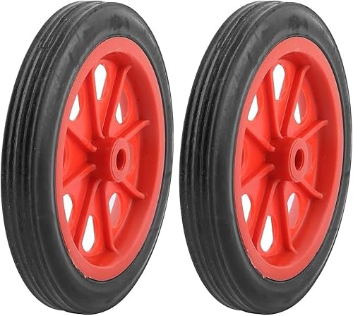 Carrito de compras reemplazable de 2 piezas con ruedas de 5.5 pulgadas, color rojo y negro