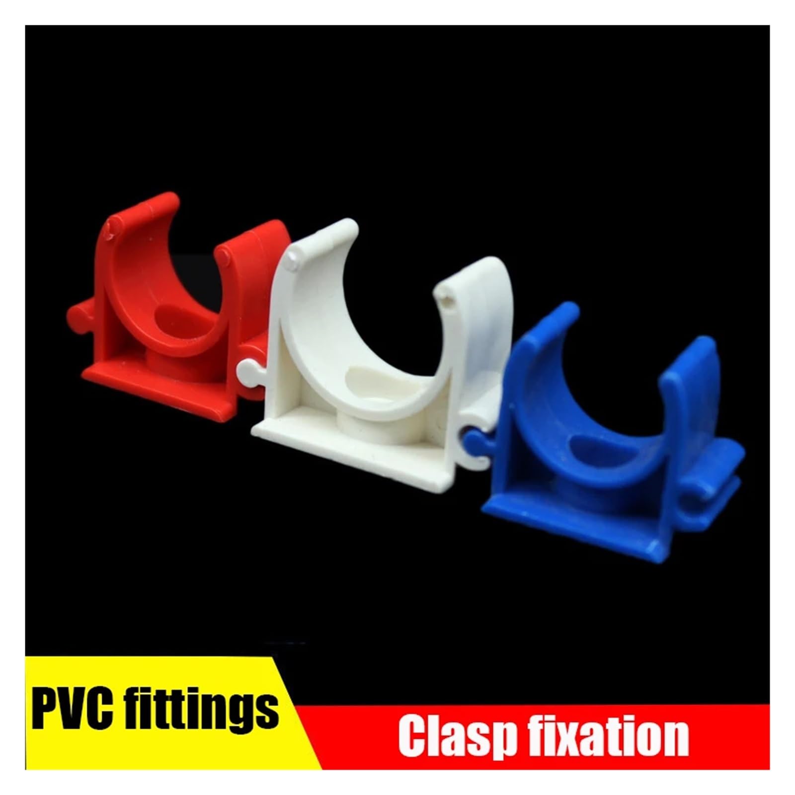 Plastikowe klipsy do węży 50 szt. 16-20mm średnicy zacisku rurowego z tworzywa sztucznego PVC złącza rurowe typu U złącza węży wodnych akcesoria ogrodowe(White 50pcs,20mm)