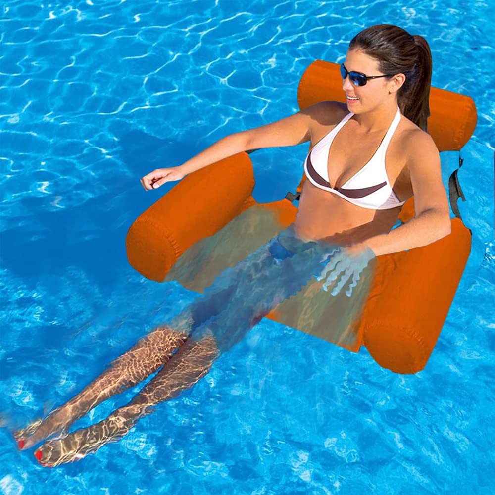 Silla Flotante Para Piscina Plegable No Inflable | Diseño De Montar A Horcajadas | Ligera Y Portátil | Para Adultos, Hombres Y Mujeres | Relax En Agua