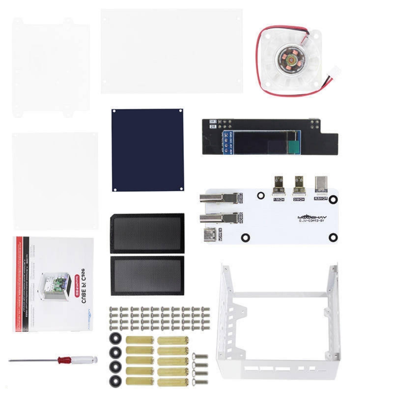 Boîtier de disque dur NVMe PCIe pour 5 boîtiers avec éclairage RVB et systèmes de refroidissement NVMe efficaces