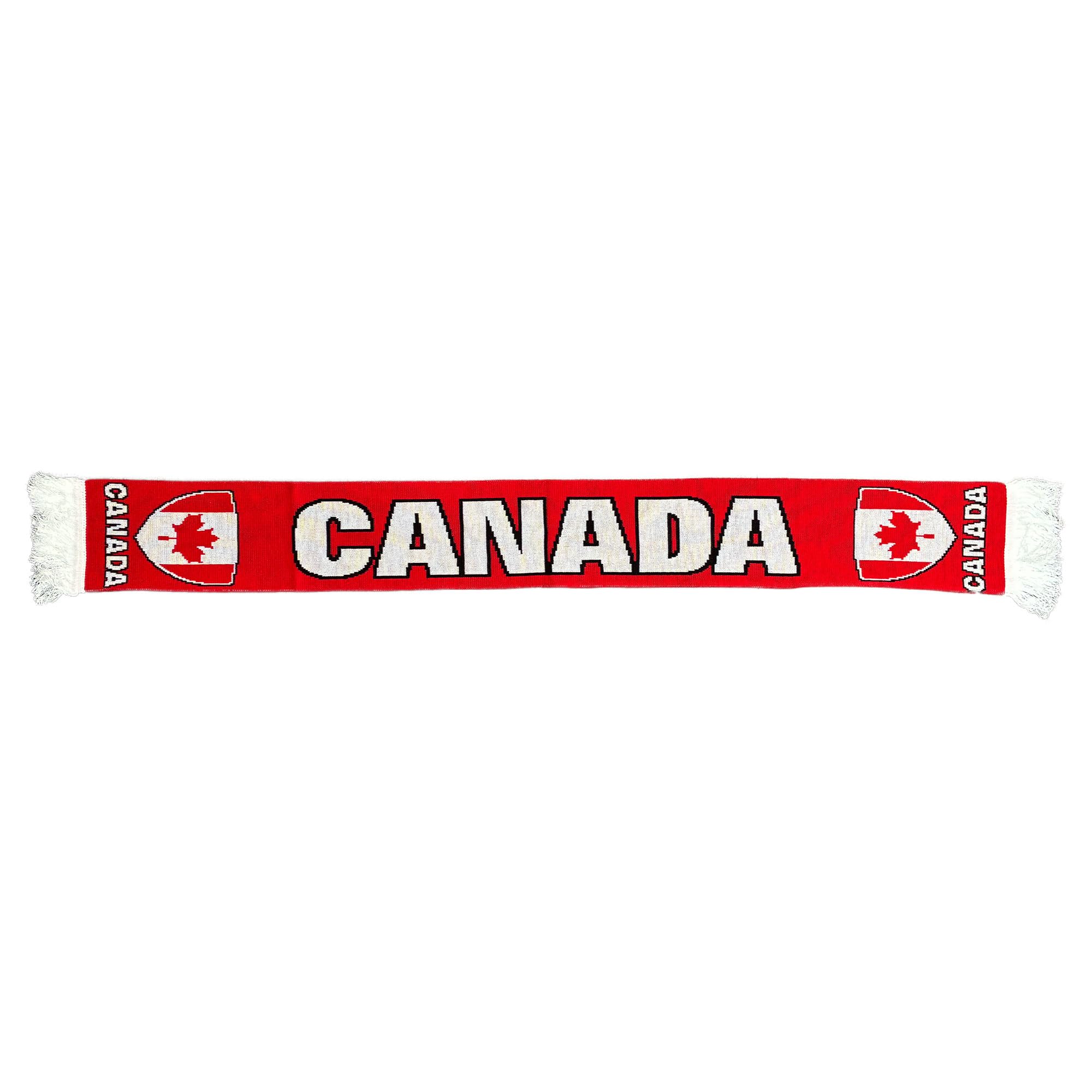 Beyond Happy Unisex Multicolor Canada Supporters Scarf 145Cm Acrylic Fan Scarf With Maple Leaf Flag - Football And Olympics Support