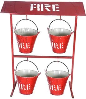 Safety First Fire Bucket Stand with 4 Bucket Pack of 3 Price In India