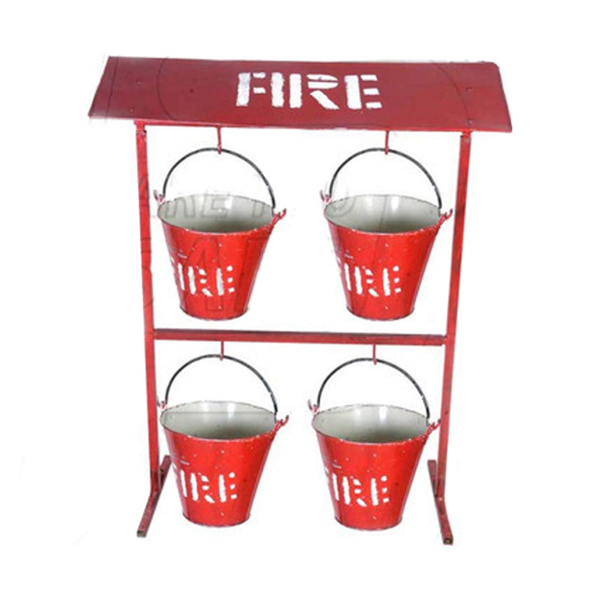 Safety First Fire Bucket Stand with 4 Bucket Pack of 3