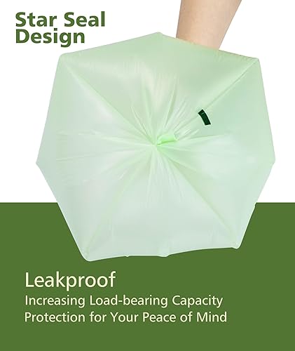 Miniatura 5 de AYOTEE Bolsas de basura pequeñas con asas, 100 bolsas de basura pequeñas biodegradables, bolsas de basura de 4 galones, bolsas de basura pequeñas