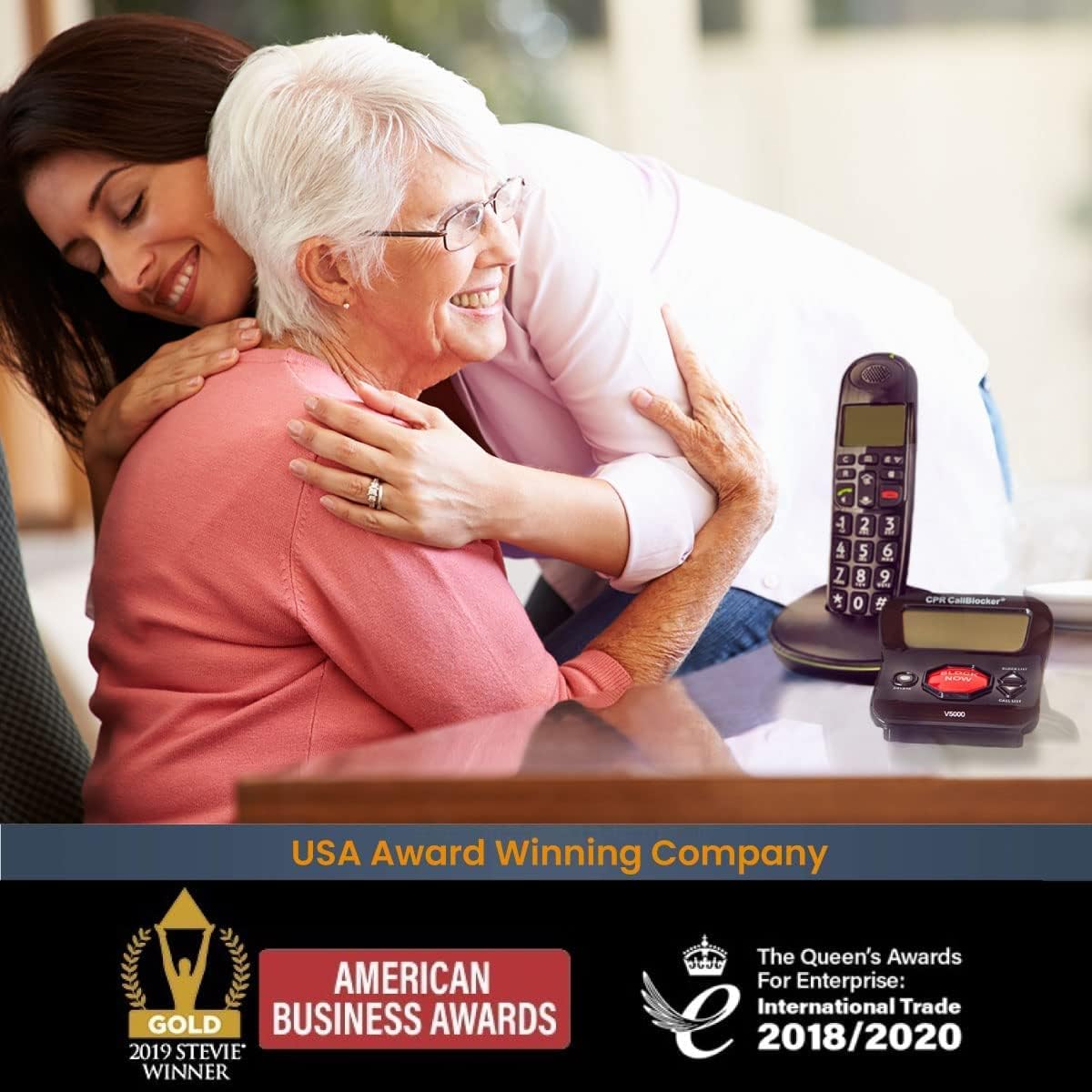 CPR V2000 Call Blocker for Landline Phones | Answering Machine | Home Cordless Phones | Works with All Analog Telephones | Caller ID Service is Required (White)