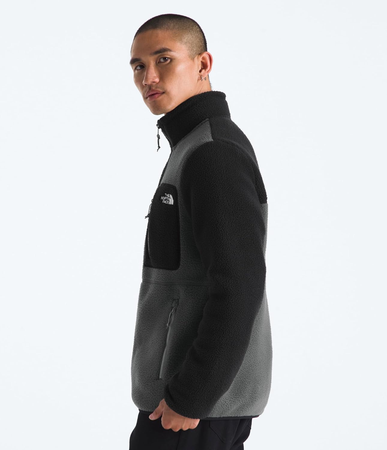 The North Face Men's Yumiori Full Zip Jacket Lightweight Fleece Coat with Embroidered Logo, Secure Zip Pockets - Image 2