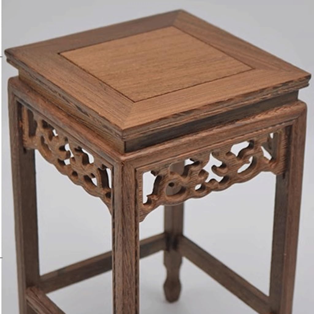 Bonsai Pedestal Vase Pedestal Stands Small Flower Stand Solid Wood Flower Table Living Room Flower Stand Vase Bonsai Decorative Ornament Base Planter Stand Plant Holder