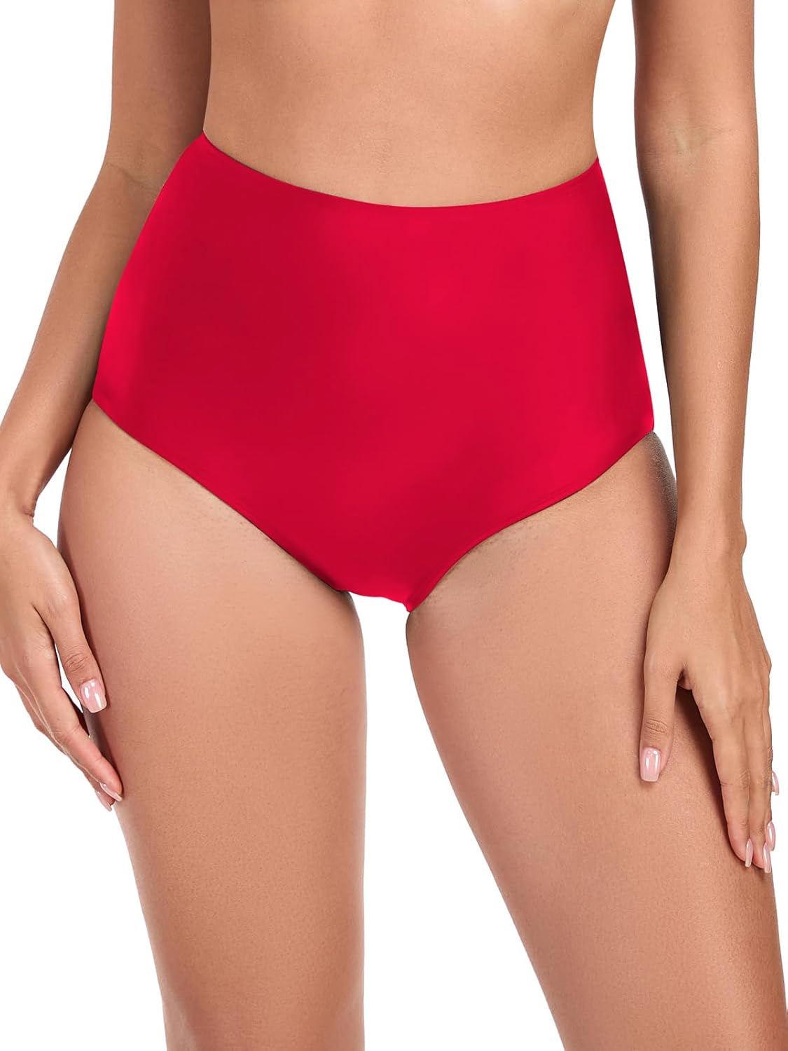 RELLECIGA Women's High Waisted Bikini Bottom Full Coverage Tummy Control Swimsuit Bottoms