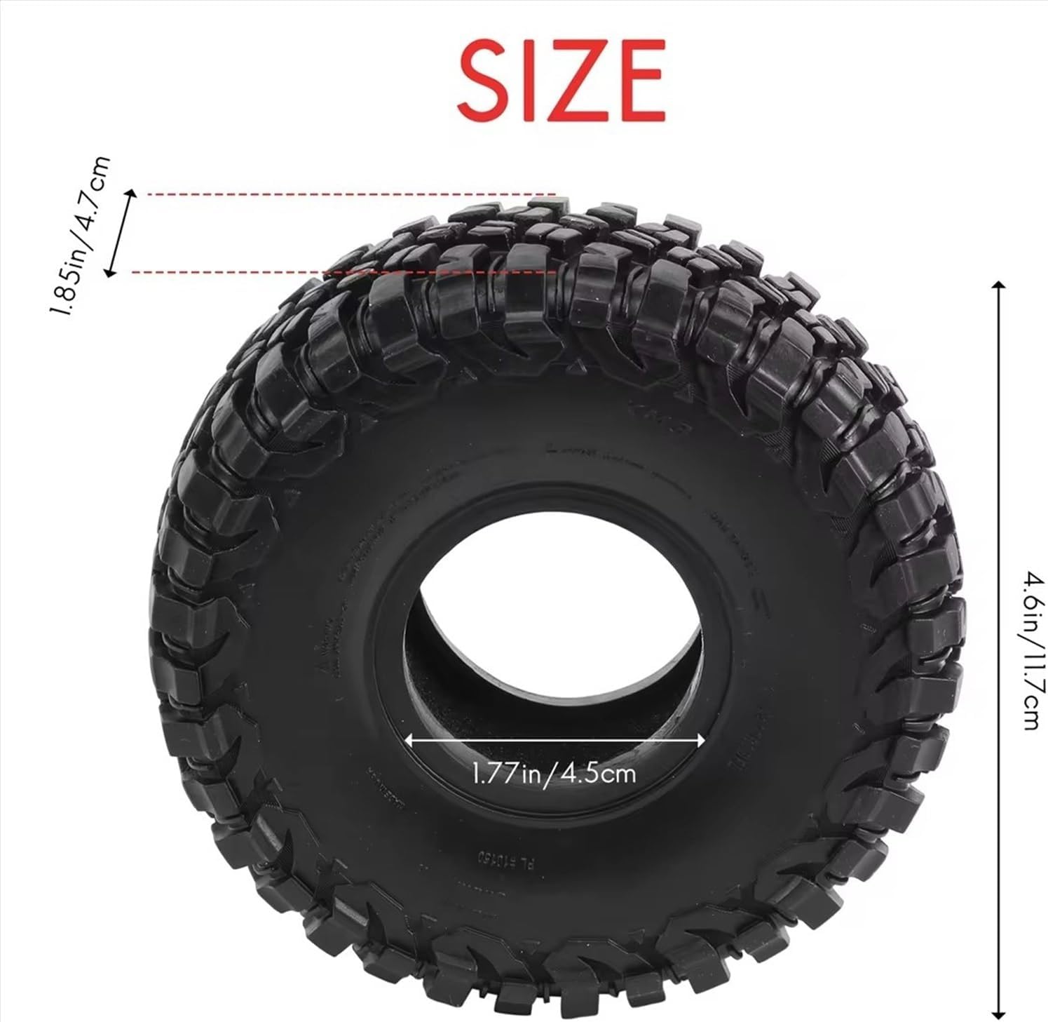 RCタイヤタイヤ For Traxxas TRX4 D90 For Axial SCX10 II III For Redcat Fo