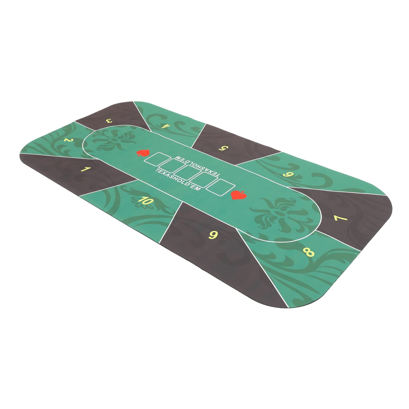 ibasenice rutschfeste Pokermatte aus Gummi für Pokertische Rechteckige Tischunterlage mit Geräuschreduzierung für Familien und Partyspiele Leicht zu Verstauen
