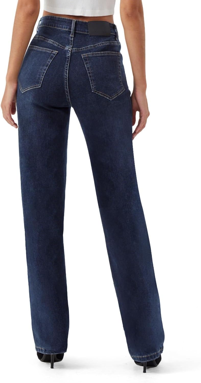 Zylioo Tall Jeans for Women 32"/34" Inseam Long Stretch Denim Pants Straight Leg Mid Rise Classic Fit for Tall Ladies - Image 4