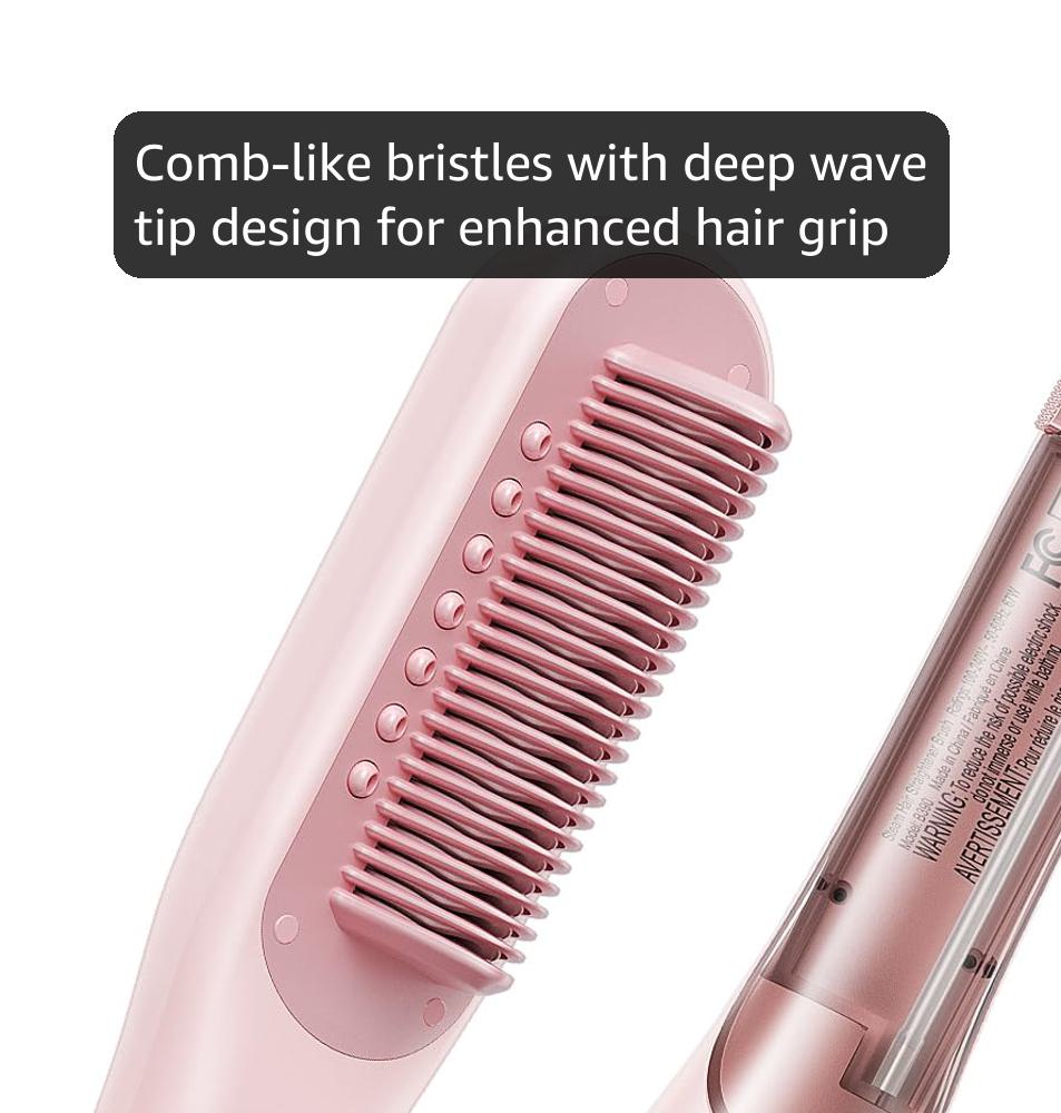 Wavytalk Pro Steam Hair Straightener Brush, Steamline Pro 3 in 1 Straightening Brush, Steam Reduces Damage, Nourishes Hair, and Expedites Straightening