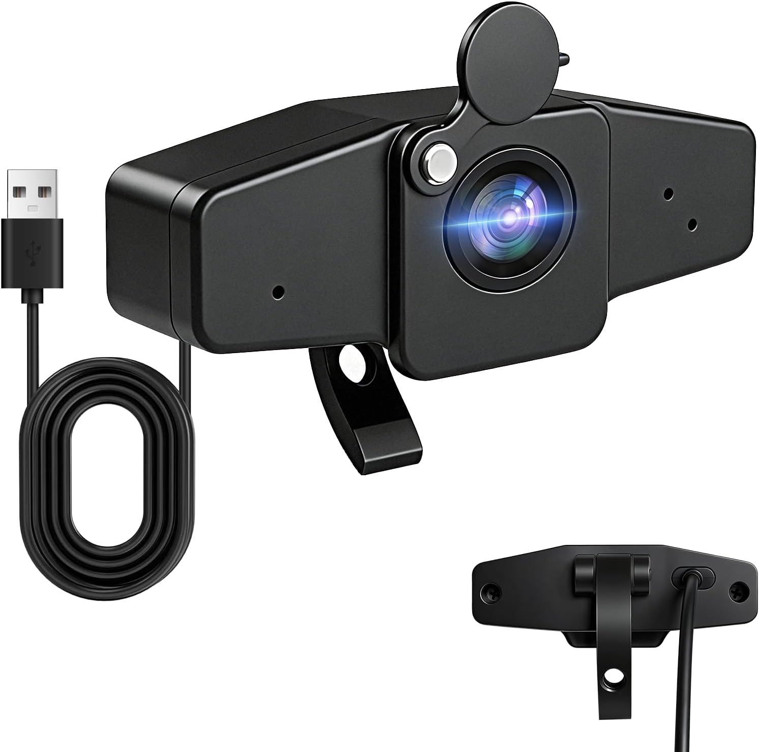 POHO 4K Webcam for PC, Ultra HD Computer Camera with PDAF Autofocus, Aluminum Material, Auto Light Correction,70° FOV, Web Camera with Microphone,Privacy Cover, for Streaming, Conference, Zoom