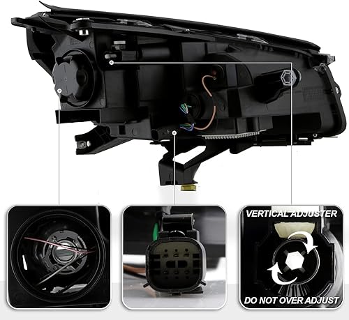 Miniatura 3 de ACANII - Para [modelo halógeno] 2013-2016 GMC Acadia OE Estilo LED Tubo Proyector Faros Faros Par Par Izquierdo+Derecho