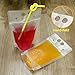 Belinlen 100 Pack 9.1 x 5.2 Inch/17 Ounce 8mil Clear Drink Pouches with Heavy Duty Hand-held Translucent Reclosable Zipper Stand-up Plastic Pouches Bags Drinking Bag 2.4 Inch Bottom Gusset with Straws