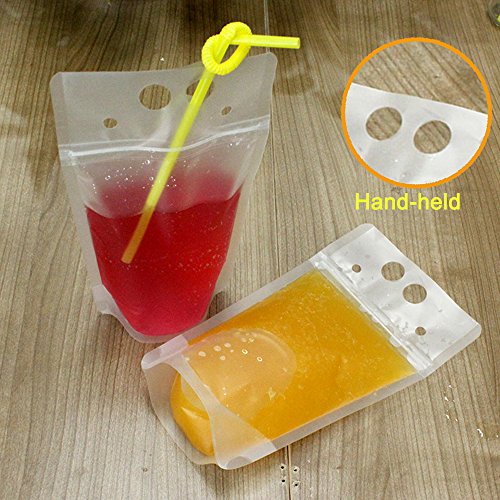 200 bolsas plásticas transparentes con pitillos, 5.2x9.1 in miniatura 4