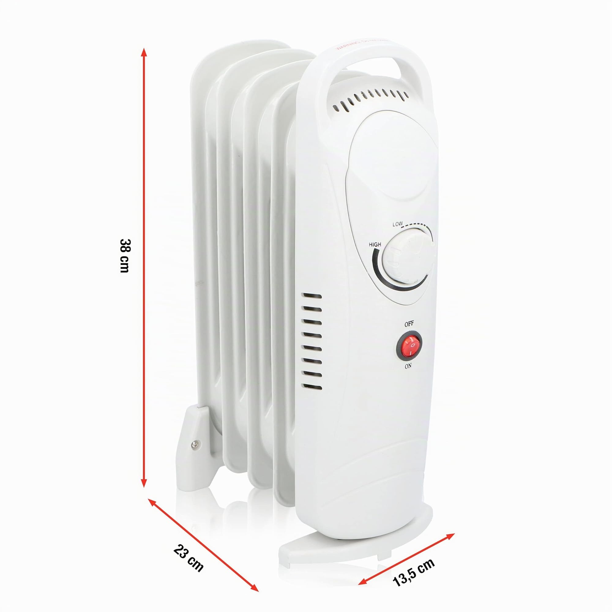 Radiador de aceite Alpina YL-B12-5A con termostato 5 lamas Protección contra sobrecalentamiento 650 W