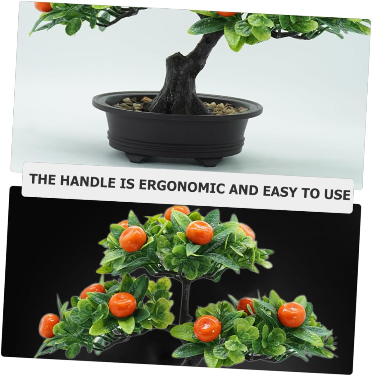 Mobestech 2pcs Faux Lemon Tree Artificial Indoor Fruit Plant Simulation Bonsai Decor Realistic Fruit Tree Plant Bright Details for Home Office Decor