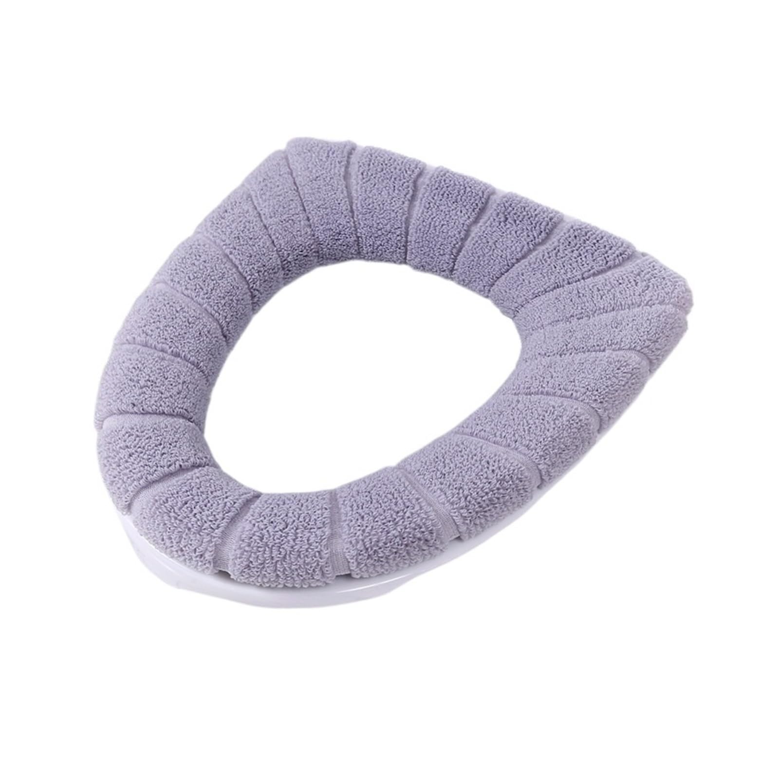 MZSKLW Padded Toilet Seat Thicken Toilet Seat Cover Mat Winter Warm Soft Washable Closestool Case Lid Pad Bidet Bathroom Accessories(Color-H)