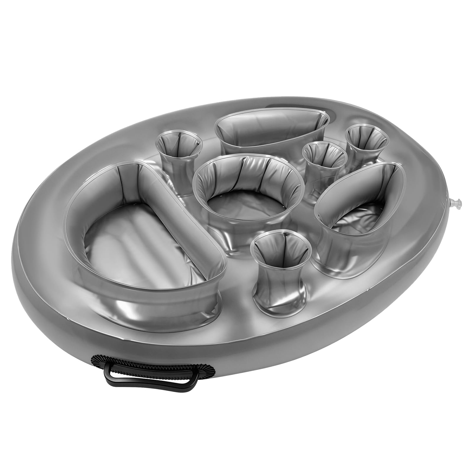 Inflatable Pool Bar, Floating Drink Holder 71 x 56 cm, Hot Tub Drinks Holder With 8 Compartments For Cups Cans Snacks Phone, PVC Pool Accessories
