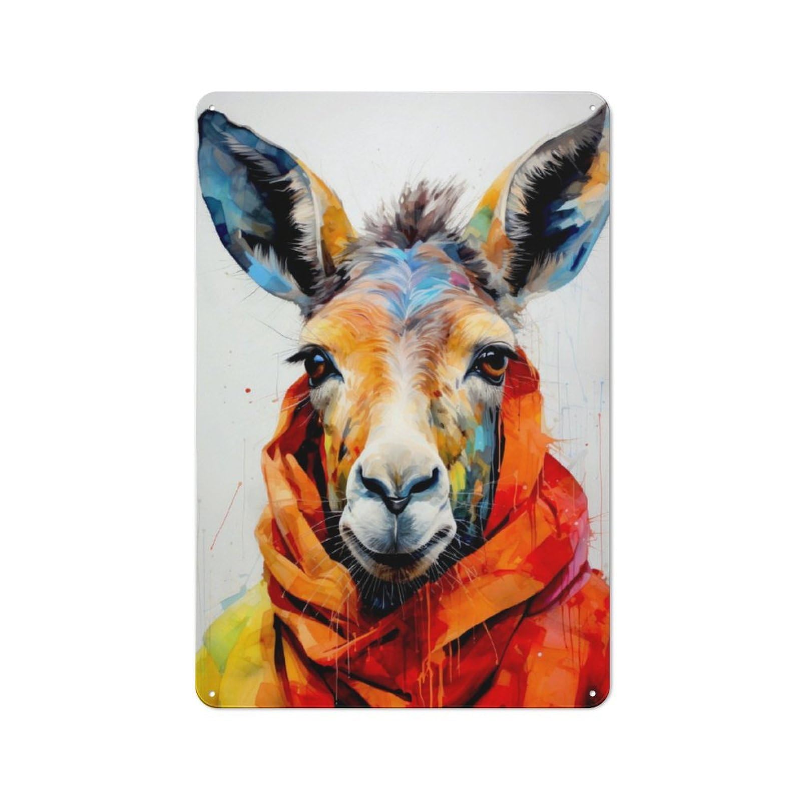 Junmoney Hipster Donkey Metal Plaque 30X20cm With For Garage Wall, Vintage Decor, Autumn Home Decor For Collectors Of Metal Signs
