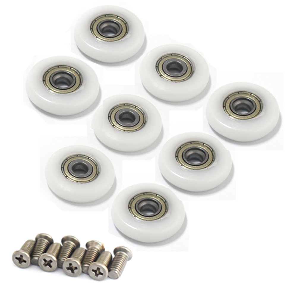 4 Rotelle Per Porta Box Doccia In Acciaio Inox - Diametro 23 Mm, Per Fori 8-10 Mm - Foto 13