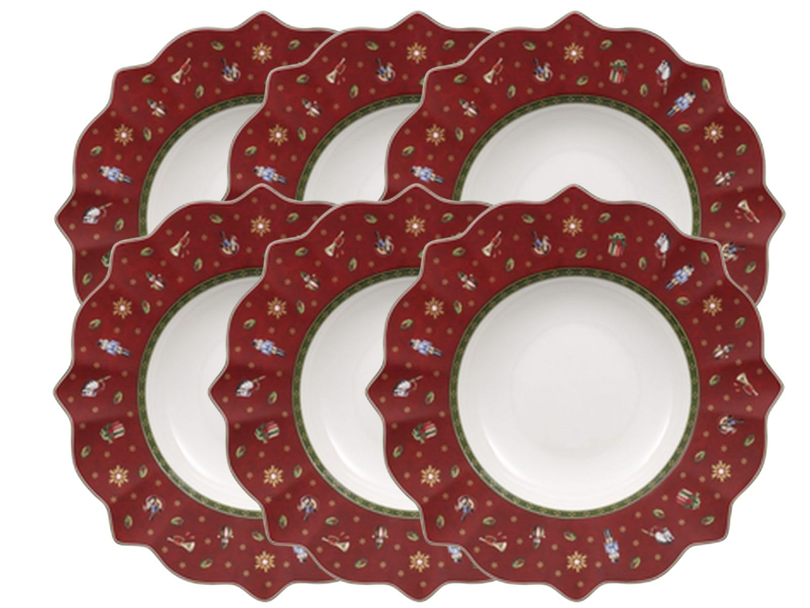 Villeroy & Boch Toy's Delight Suppenteller rot 26 cm Set6