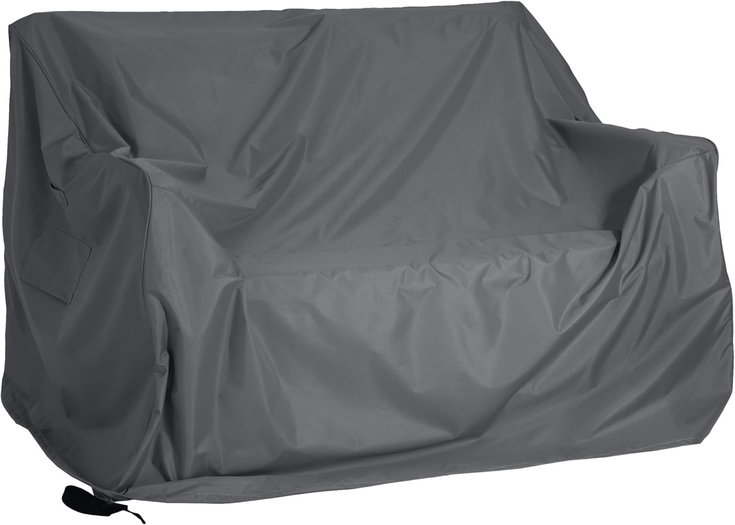 Tidyard Shield Outdoor Loveseat Cover, Dark Gray - Heavy Duty Weatherproof Patio Sofa Protector with UV & Water Resistance, Reinforced Seams, Air Vents, Adjustable Straps