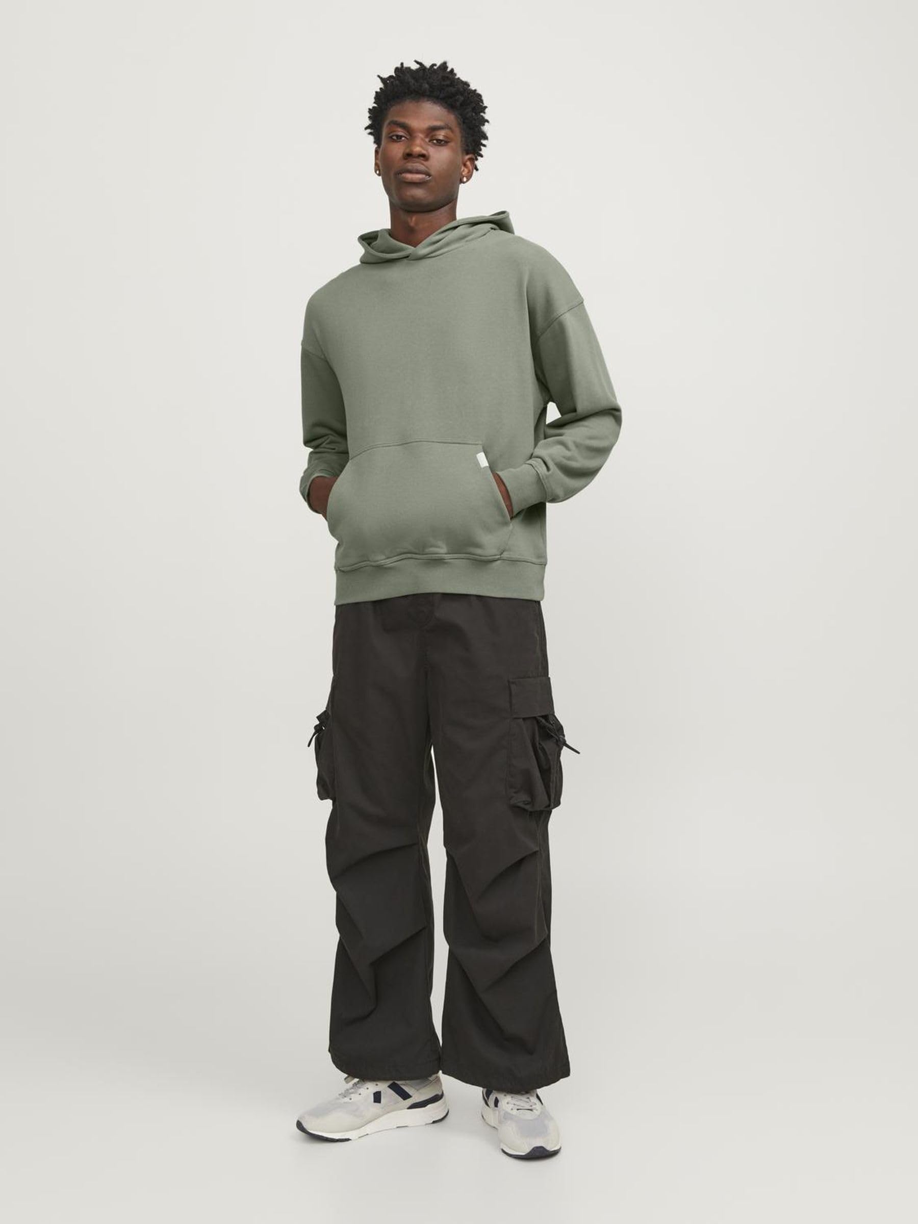 JACK & JONES Male Kapuzenpullover Einfarbig Kapuzenpullover