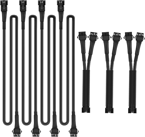 Nilight Cable de extensión para motocicleta, tira de luces LED, 4 unidades, 2 pies, 3 unidades, divisor en Y de 2 vías, cable de extensión de 4