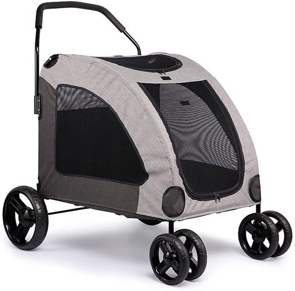 RUYICZB Haustier Kinderwagen Faltbar - Leichter Hundebuggy Mit Getränkehalter