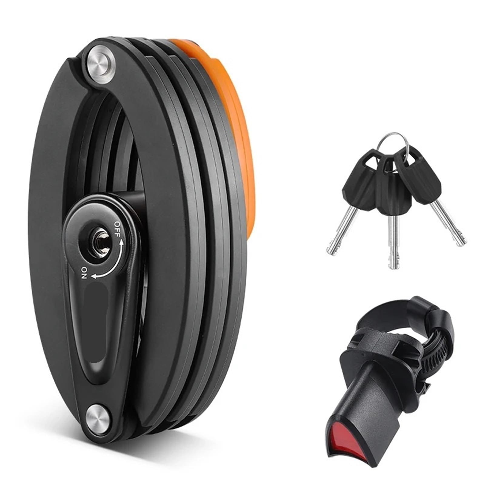 High Security Foldable Bicycle Lock - 78CM/85CM Anti-Theft Chain Lock for Bikes, E-Bikes, and Motorcycles(85cm Key)
