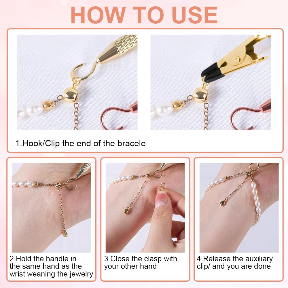 Outil d'aide pour bracelet – Outil d'aide pour bracelet à mettre sur vous-même, aide pour bijoux, colliers, montres, fermetures éclair pour ajuster les travaux manuels
