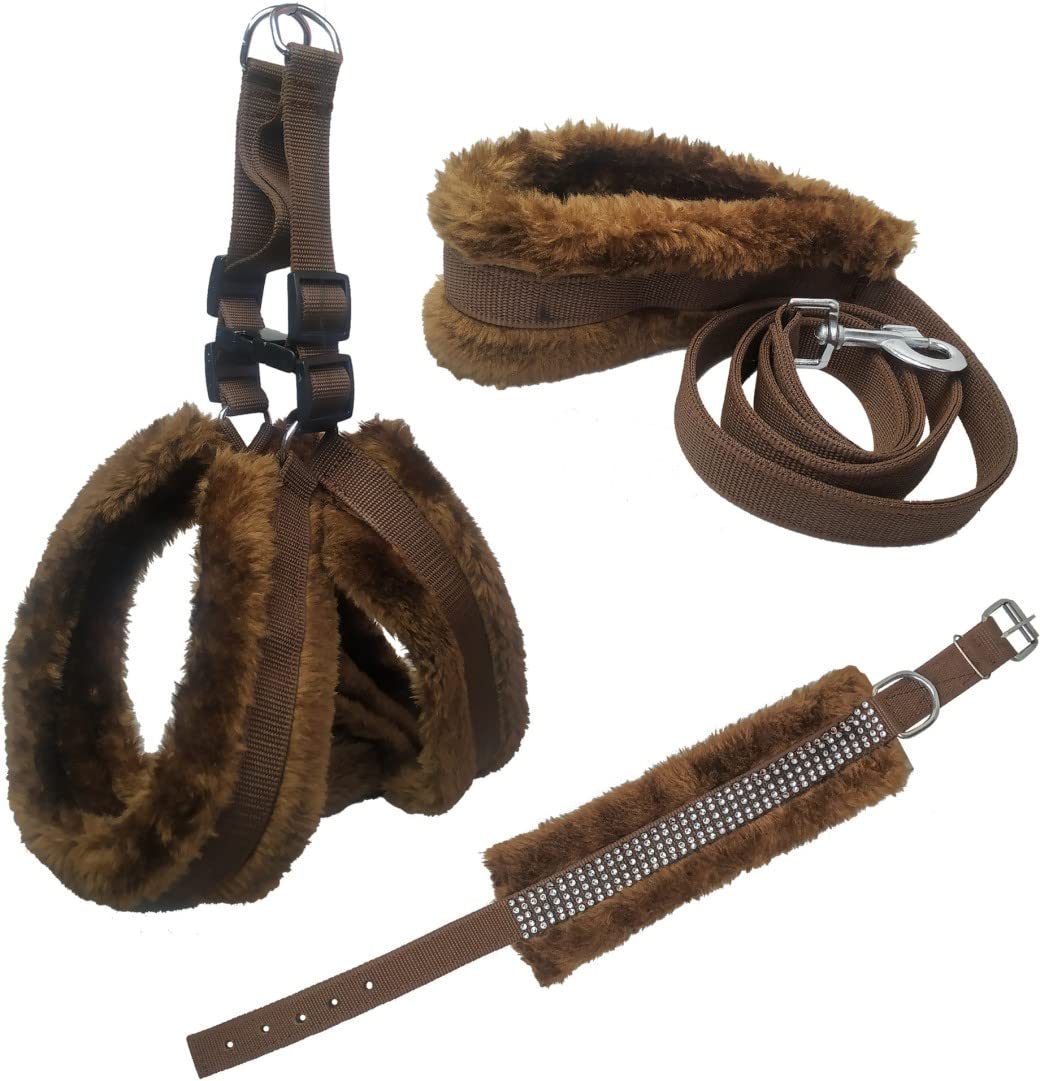 Cavalary Cotton Dog Fur Dog Harness & Chain (L) (B0BRJJ2S6H) Amazon Price History, Amazon Price Tracker