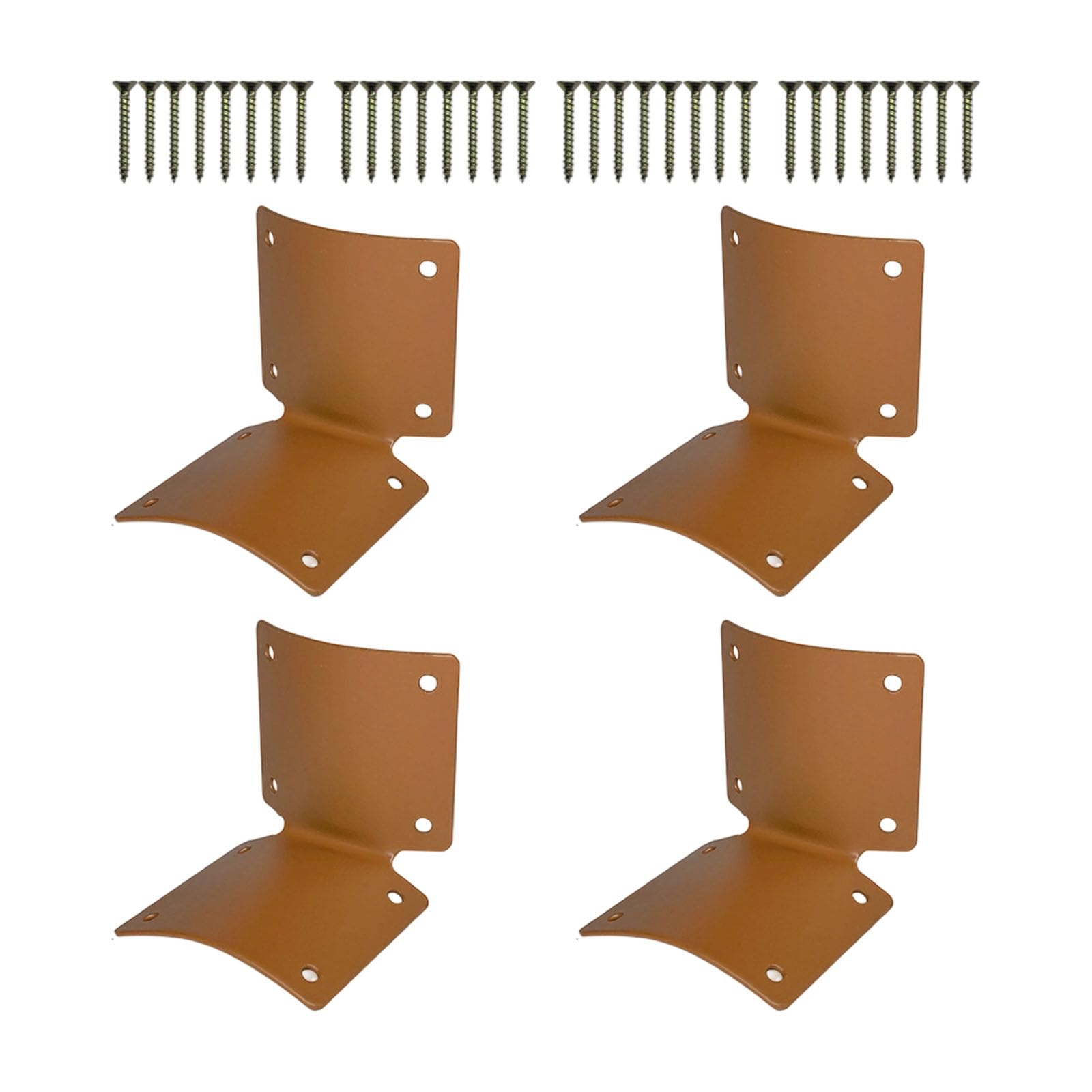 Metal Fence Brackets 90 Degree Angles Fixers Iron Fence Connector for Wooden Railings & Garden Structures Strong Metal Post Connector