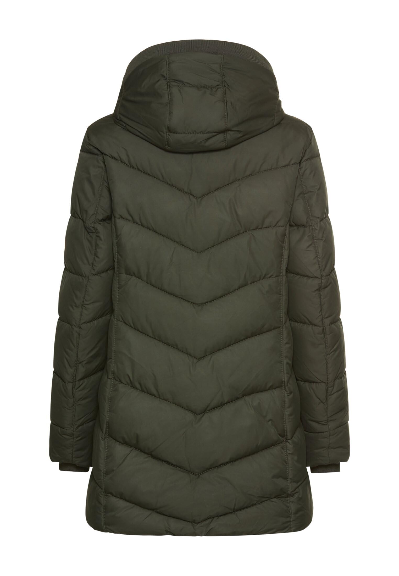 camel active Damen Wattierte Jacke mit Abnehmbarer Kapuze Waldgrün, womenswear-48